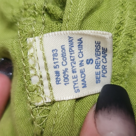 Maurices- Green V-Neck Tunic Top- Small - Picture 3 of 6